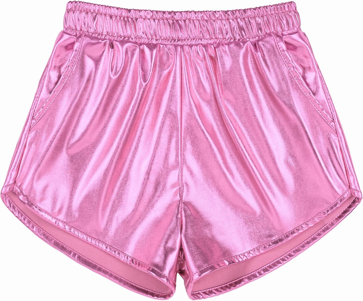 Auranso Girls Metallic Shorts Sparkly Hot Pants Shiny Dance Outfits Short Pants
