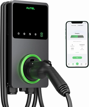 Autel MaxiCharger Home Smart AI Electric Vehicle (EV) Charger, 50 Amp Level 2 Wi-Fi and Bluetooth Enabled EVSE, Indoor/Outdoor Car Charging Station, with in-Body Holster and 25-Foot Premium Cable