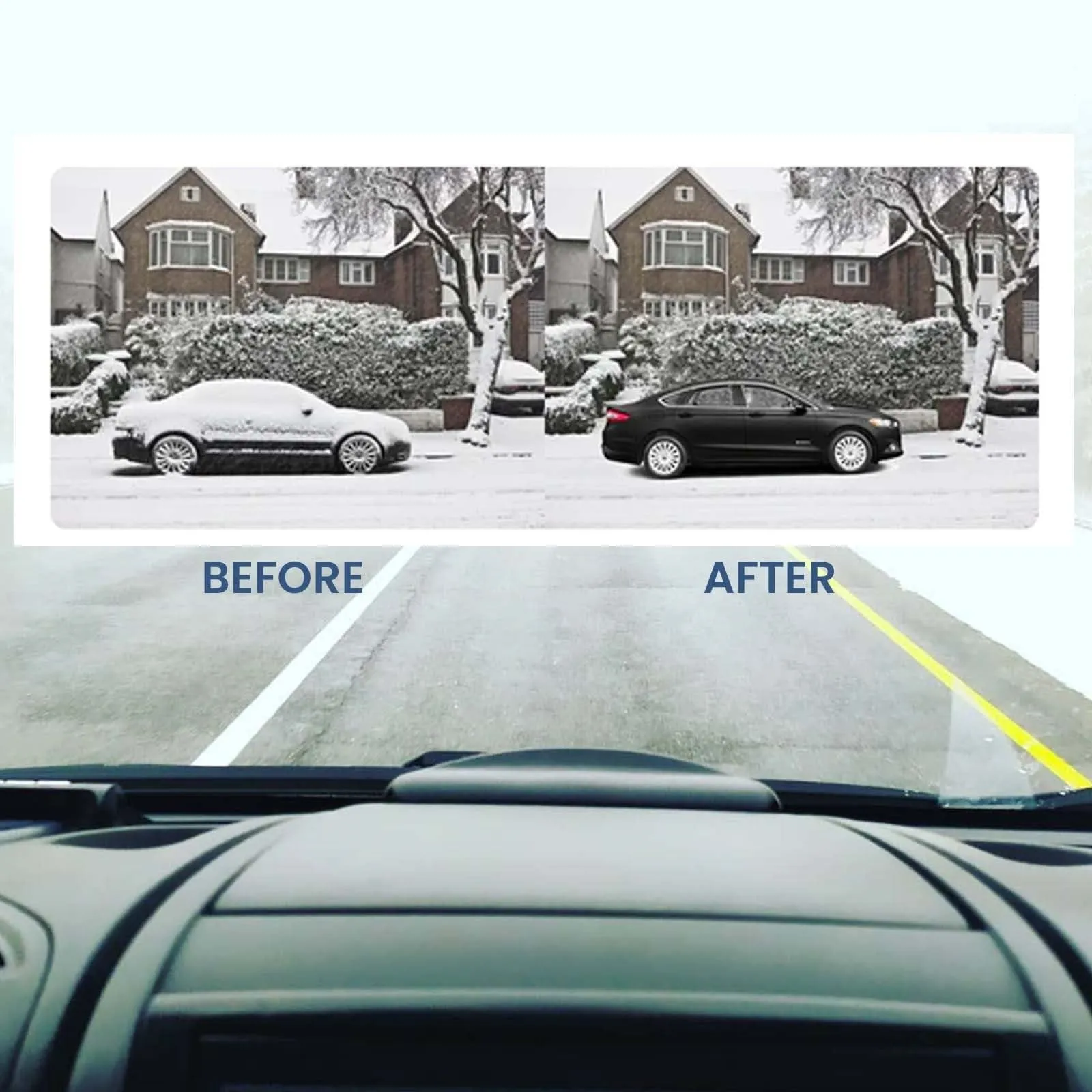 Automotive Winter Car Antifreeze Tools – 2pcs Anti-Ice Glass Cleaner for Car Windows & Snow Shield Electromagnetic Interference