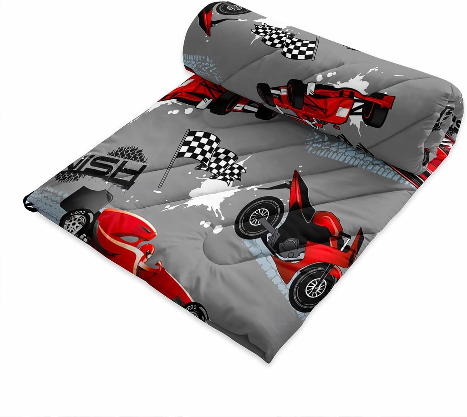 Axolotl Racing Car Lightweight Travel Blanket,Cooling Red Car Printed Camping Blanket,Boys Extremly Gaming Packable Portable Outdoor Blanket,Waterproof Travel Blanket for Hiking,Traveling,Camping,Grey