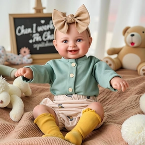 BABESIDE Lifelike Reborn Baby Dolls Malia - 20-inch Soft Vinyl Realistic-Newborn Baby Doll Adorable Real Life Toddler Dolls with Toy Accessories Gift Set for Kids