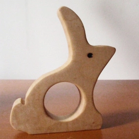 baby bunny teething ring