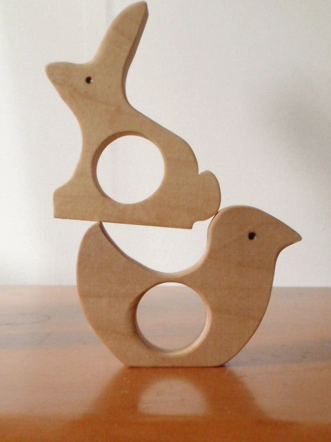 baby bunny teething ring