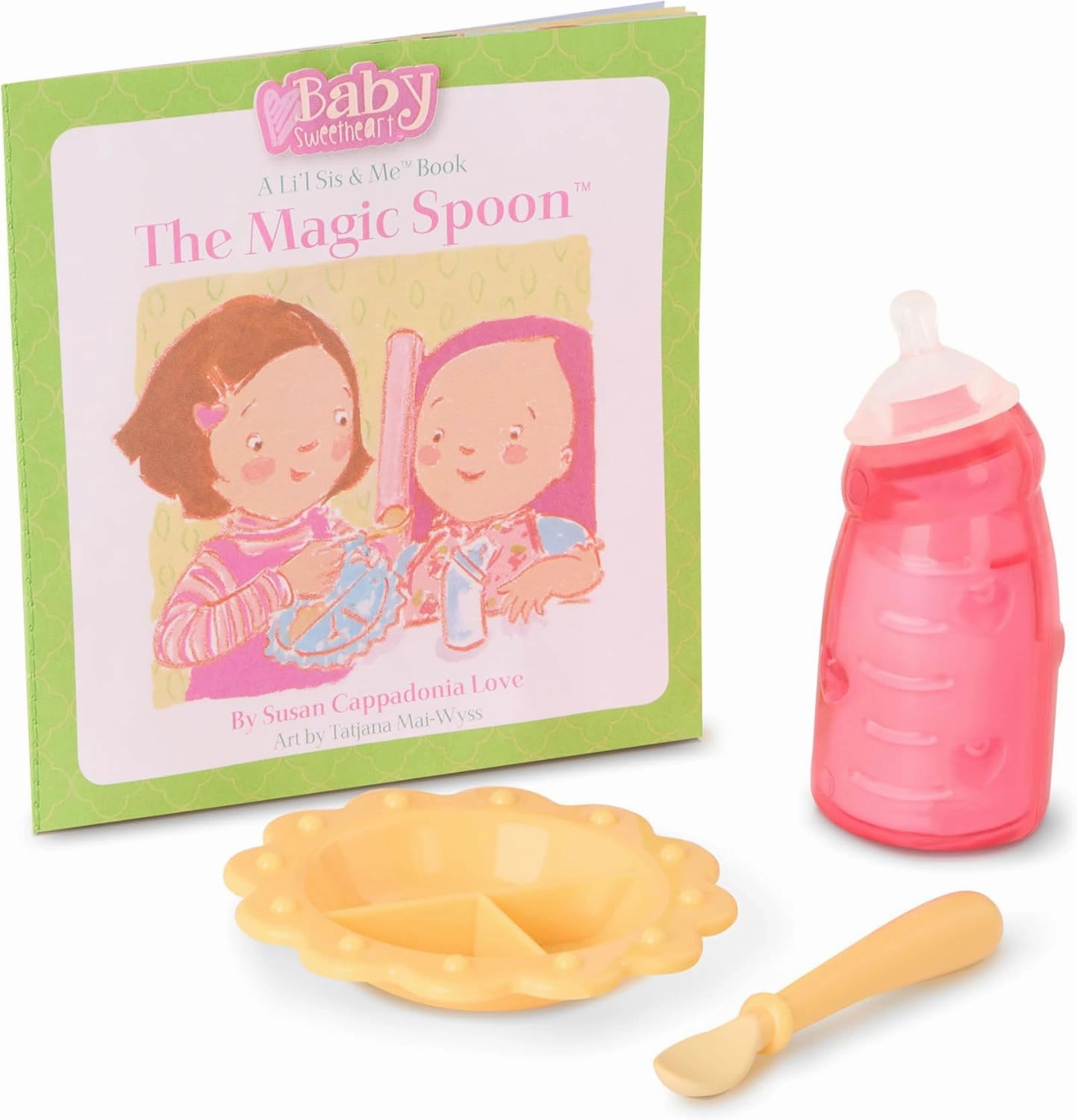 Baby Sweetheart by Battat - Feeding Time 12-inch Soft-Body Newborn Baby Doll with Easy-to-Read Story Book and Baby Accessories