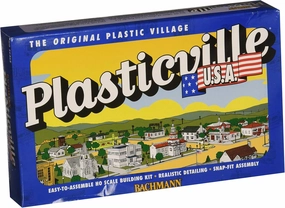Bachmann Trains - PLASTICVILLE U.S.A. BUILDINGS – CLASSIC KITS - POLICE STATION - HO Scale
