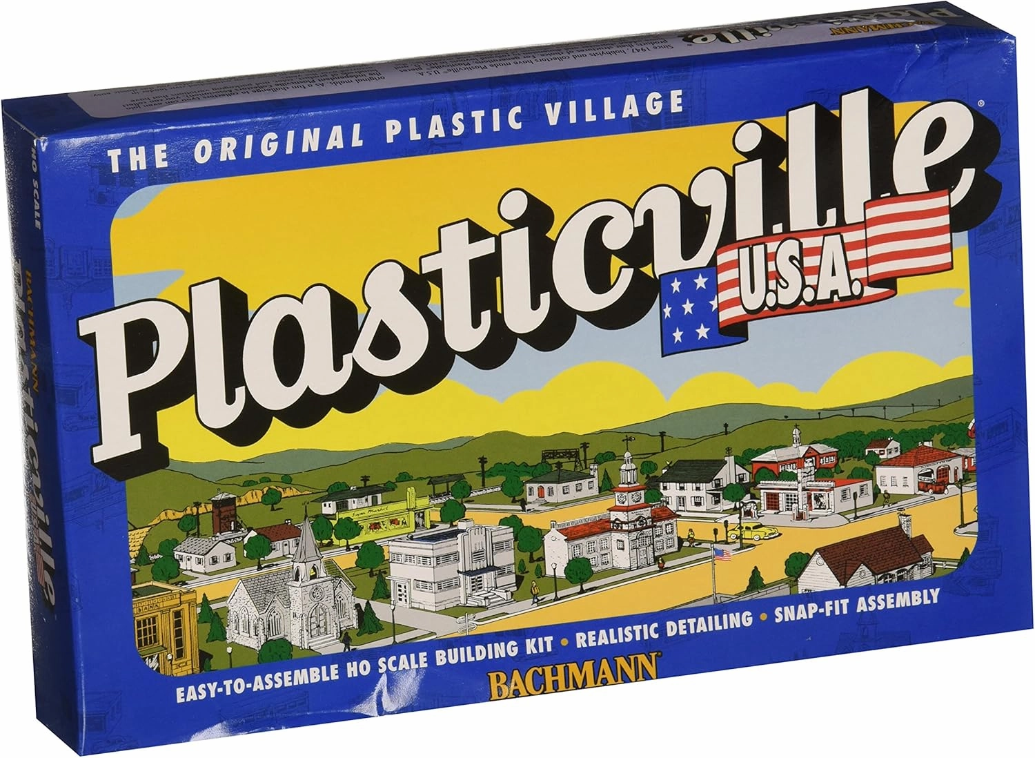 Bachmann Trains - PLASTICVILLE U.S.A. BUILDINGS – CLASSIC KITS - POLICE STATION - HO Scale