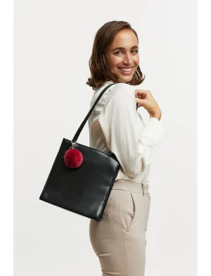 Bagcharm from fur - bordeaux