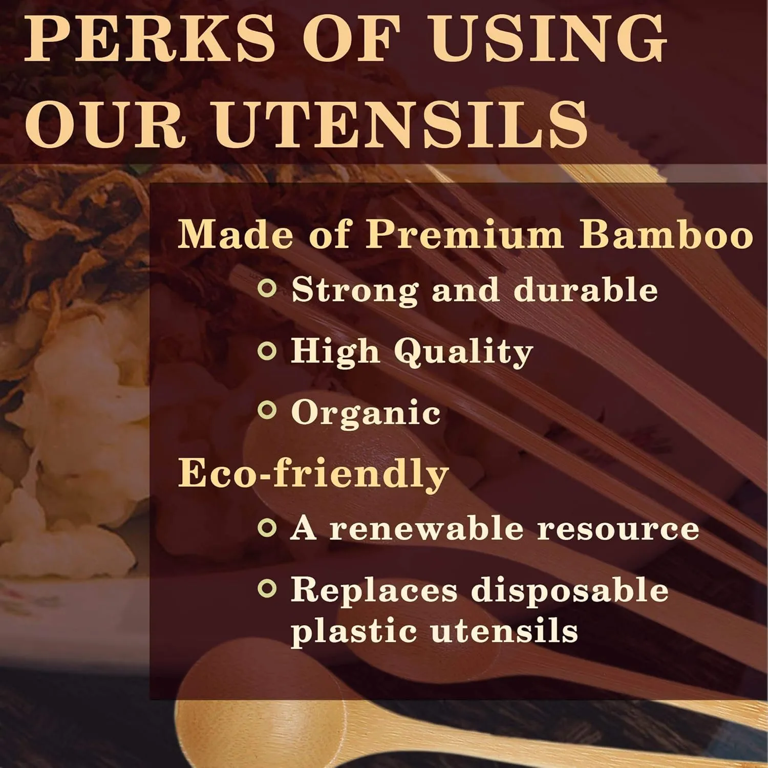 BambooMN Camping Mess Kit Lightweight Organic 10" x 10" Bamboo Plates, Forks, Knifes and Spoons for Camping, Hiking, or Backpacking - 4 Sets