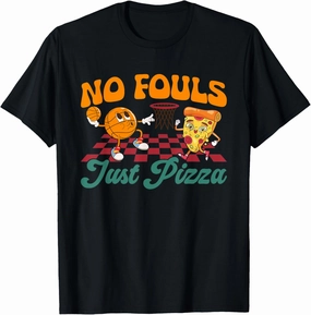 Basketball Pizza Dunk Lovers Food Pizza T-Shirt