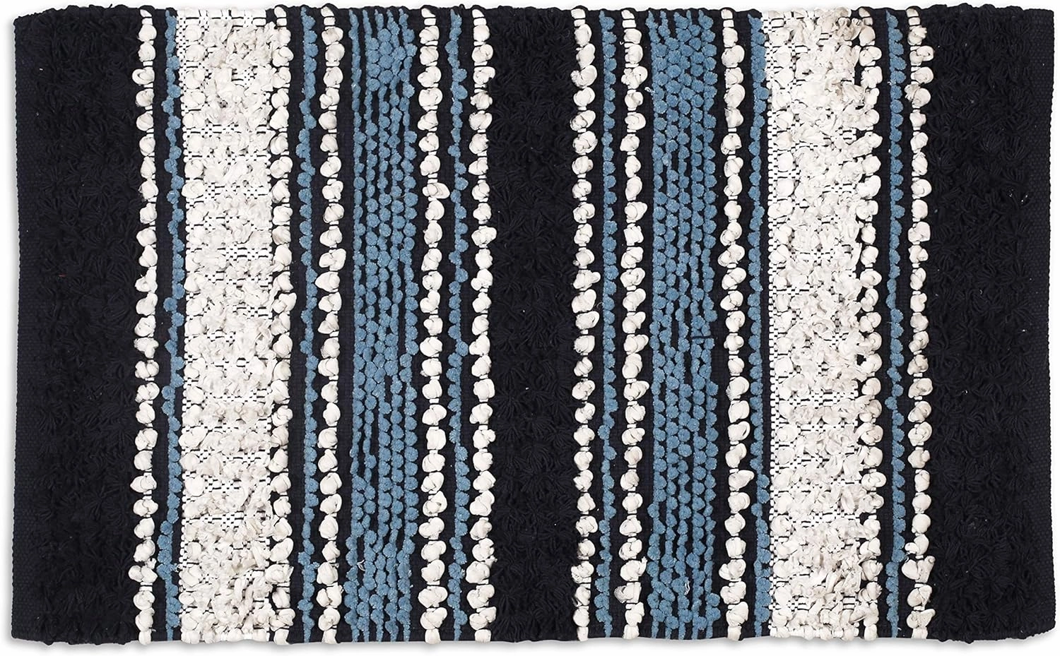 Bathroom Rugs Chenile Bath Rug Washable Bath Mats for Bathroom Floor |Thick Area Absorbent Quick Dry Bathroom Mat for Tub Spa Shower |Kitchen Living Room Entry Way Door Mats |Navy 20x32 Inches