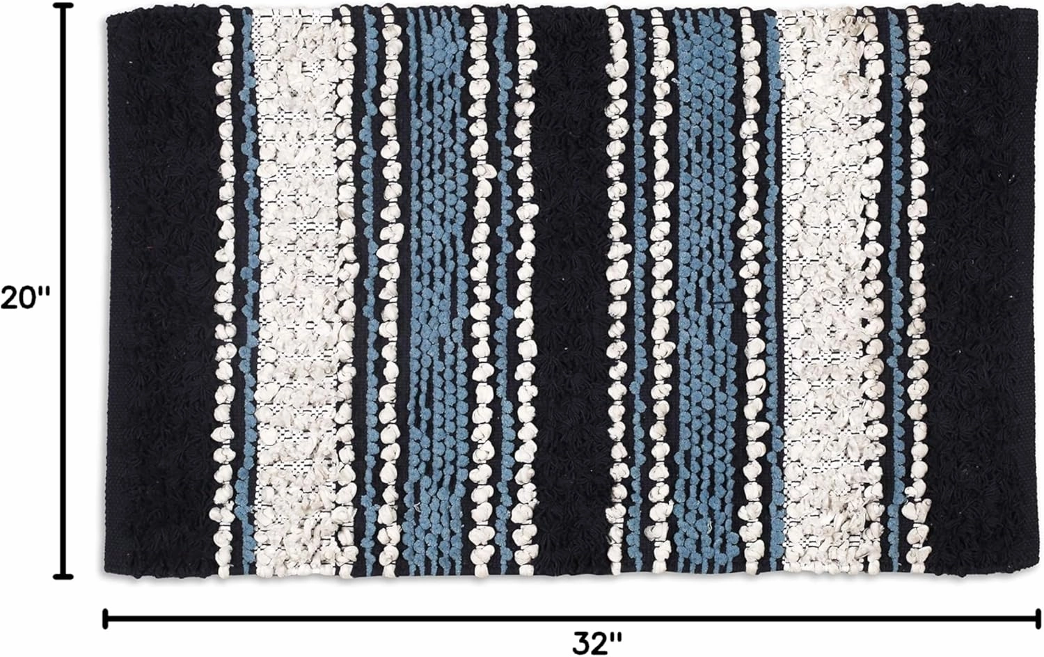 Bathroom Rugs Chenile Bath Rug Washable Bath Mats for Bathroom Floor |Thick Area Absorbent Quick Dry Bathroom Mat for Tub Spa Shower |Kitchen Living Room Entry Way Door Mats |Navy 20x32 Inches
