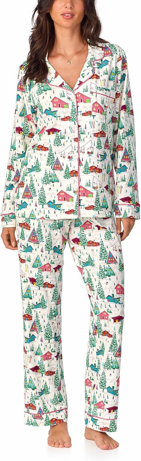 BedHead Pajamas Women's Long Sleeve Classic Cotton Knit Pajama Set
