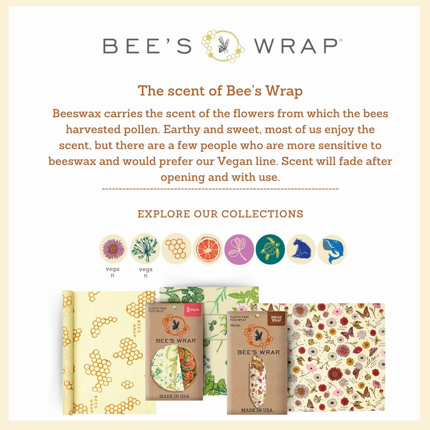 Bee's Wrap Beeswax Wraps for Food - Honeycomb & Bees   Bears Assorted 5 Pack (2L, 3M) Made in USA Reusable & Organic Food Wraps & Bowl Covers - Eco-Friendly Alternative to Aluminum Foil & Plastic Wrap