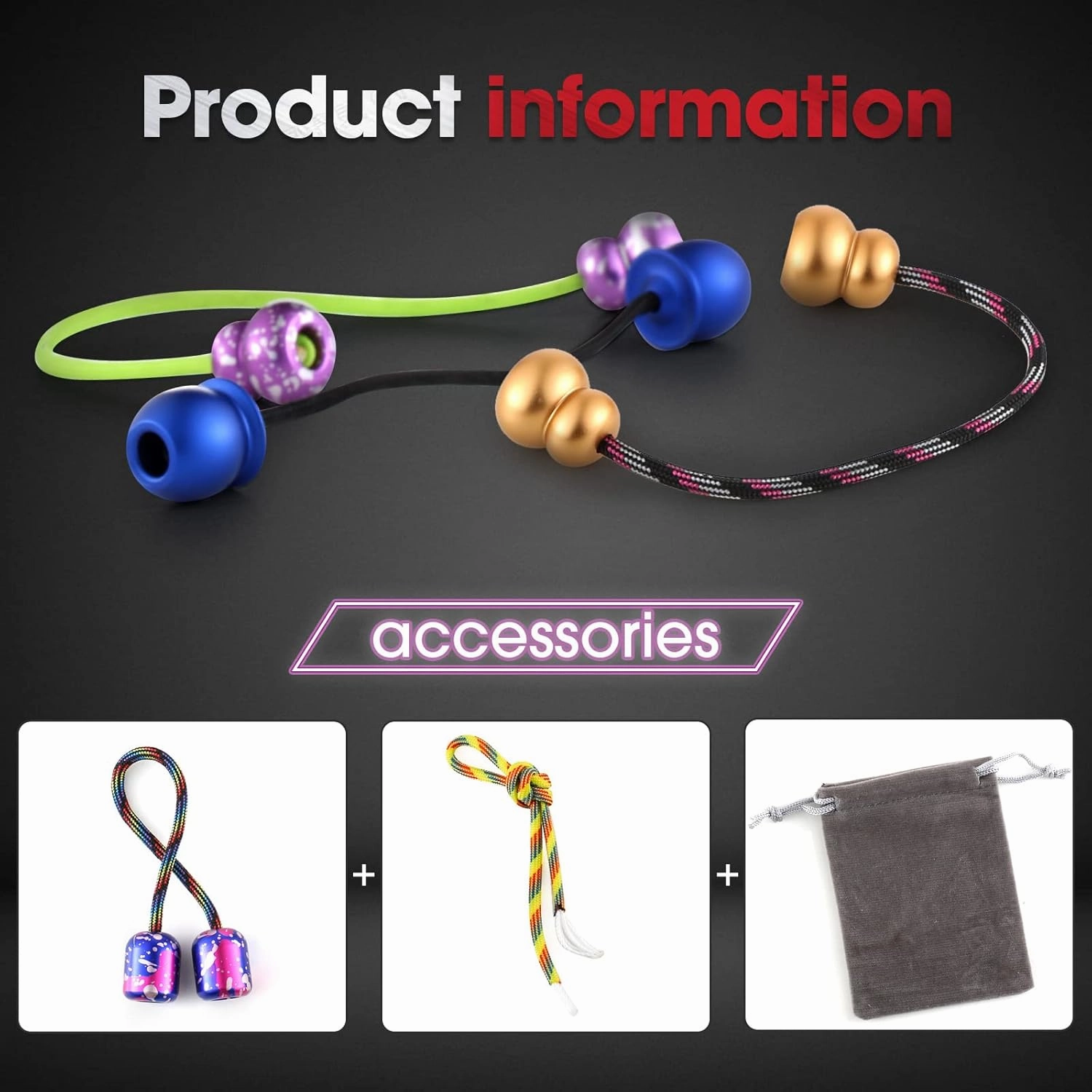 Begleri Fidget Beads - Worry Fidget Beads Spin & Bump - Made of Aluminum Alloy - Creates a Bit of Magic for You (UFO-Black&White)
