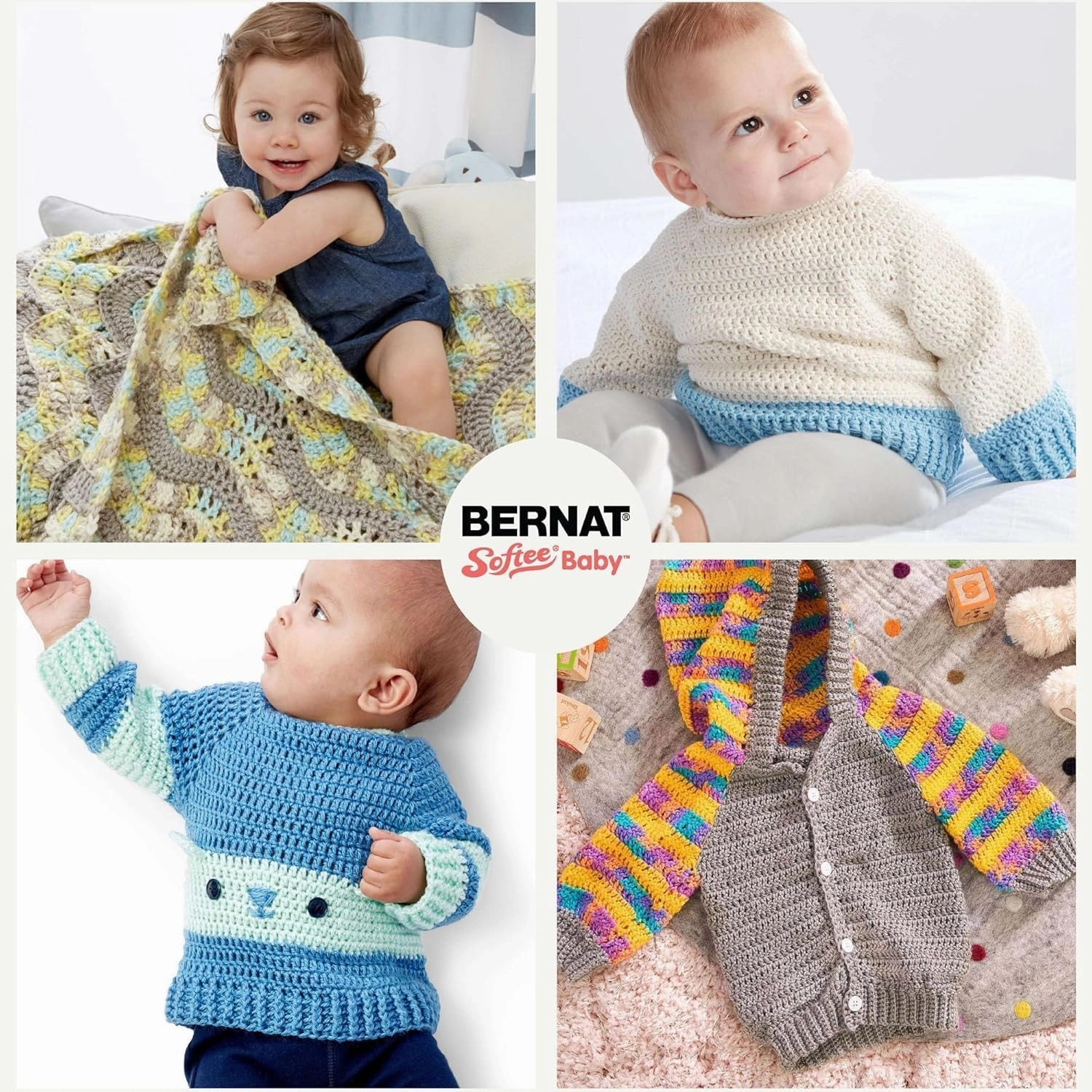 Bernat Softee Baby Navy Yarn - 3 Pack of 141g/5oz - Acrylic - 3 DK (Light) - 362 Yards - Knitting/Crochet
