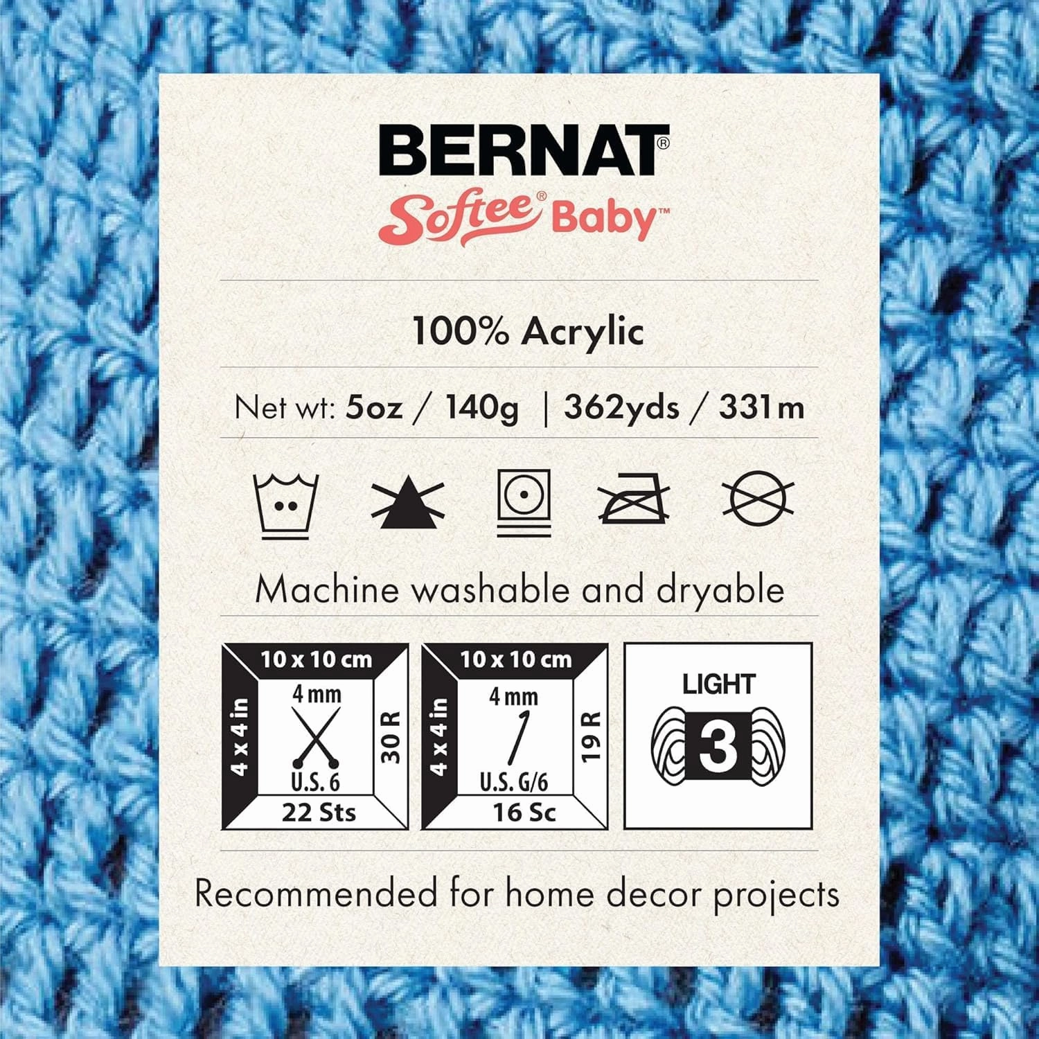 Bernat Softee Baby Navy Yarn - 3 Pack of 141g/5oz - Acrylic - 3 DK (Light) - 362 Yards - Knitting/Crochet