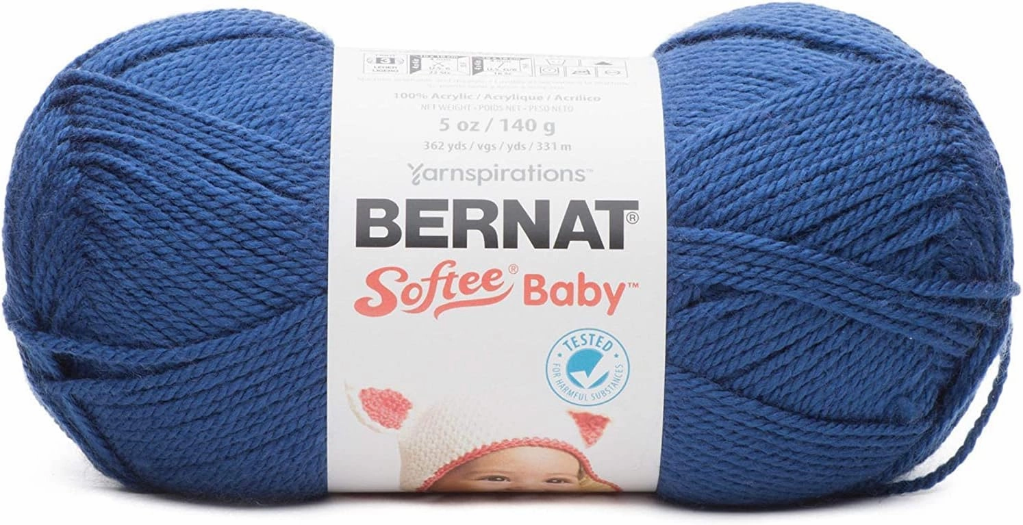 Bernat Softee Baby Navy Yarn - 3 Pack of 141g/5oz - Acrylic - 3 DK (Light) - 362 Yards - Knitting/Crochet