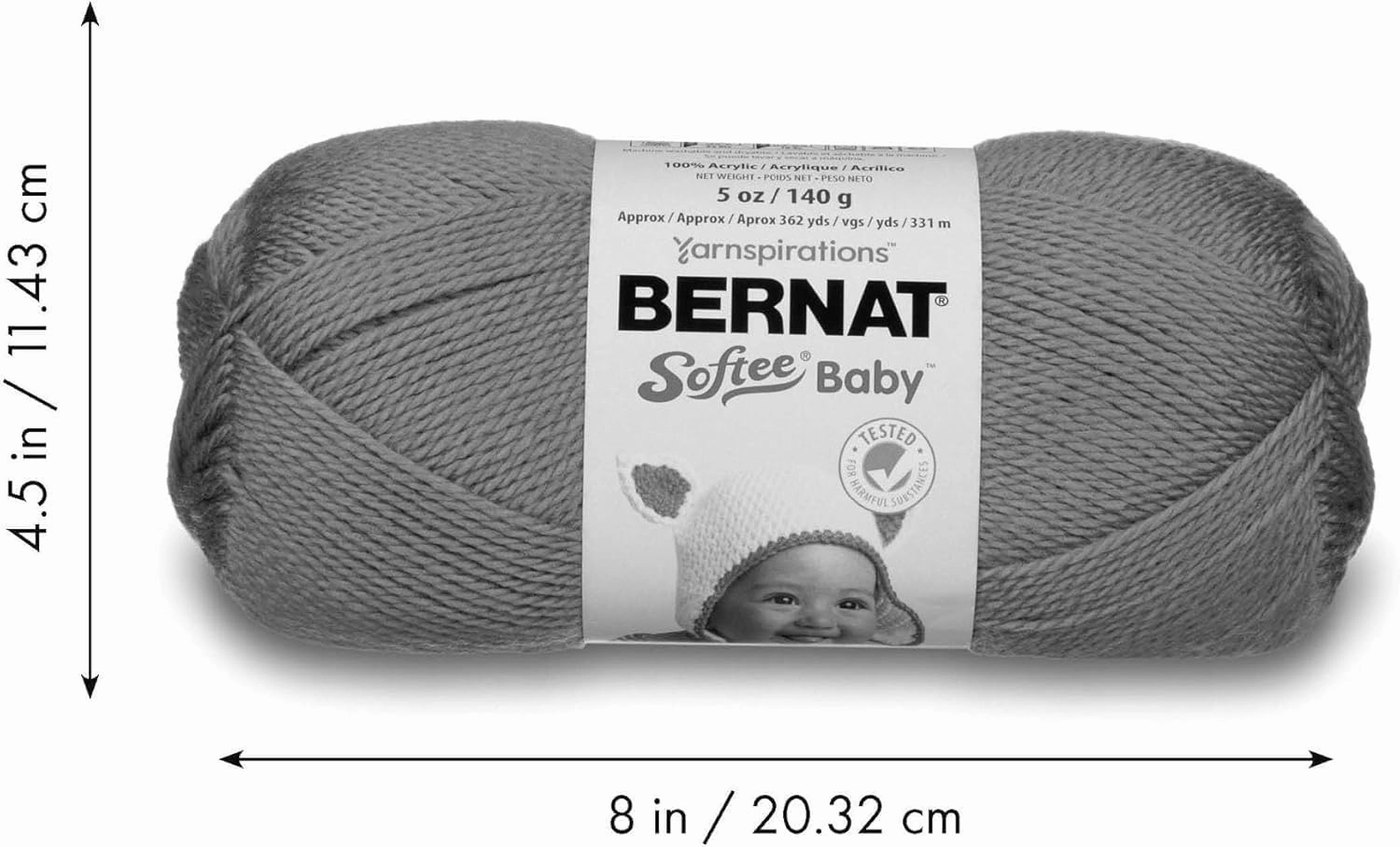 Bernat Softee Baby Navy Yarn - 3 Pack of 141g/5oz - Acrylic - 3 DK (Light) - 362 Yards - Knitting/Crochet