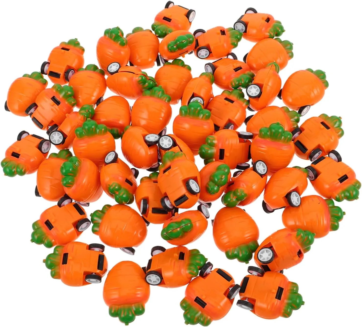 BESPORTBLE 50pcs Mini Pull Back Unique Egg Basket Fillers Small Friction Powered Vehicles Portable Fun for Eye Catching Design for Party Favors