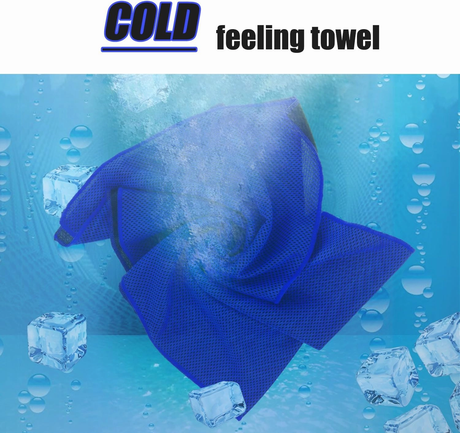 Biange Cooling Towels (40"x 12", Pack of 60) for Neck and Face, Cold Towel for Hot Weather, Sports, Workout, Fitness, Gym, Yoga, Golf, Pilates, Travel, Camping & More