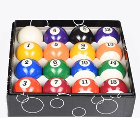 Billiard Ball Set Regulation Size 2-1/4 Inch Pool Balls Set Complete 16 Balls American Style Resin Balls Pool Table Accessories