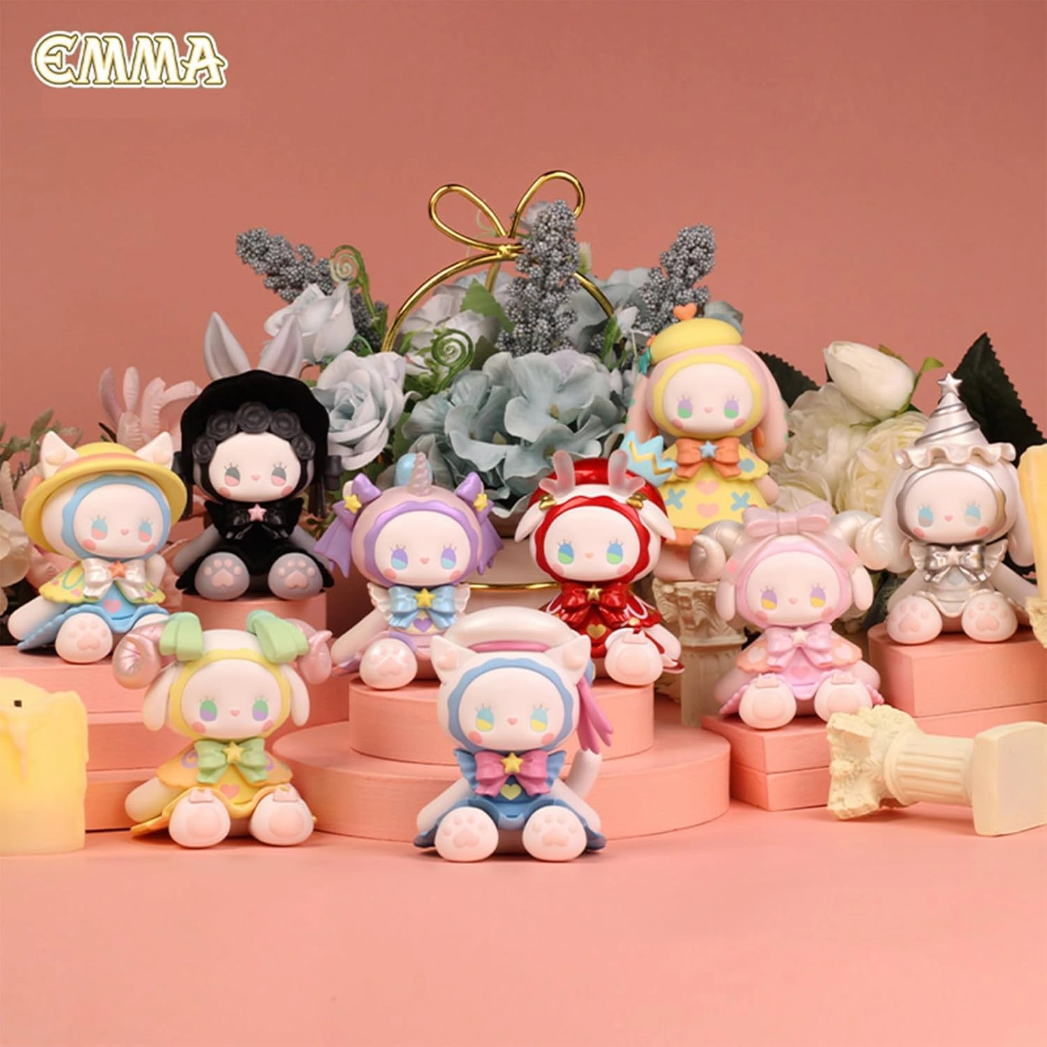 Blind Box Figures Toys,4.7" Cute Mini Dolls Kawaii Emma Secret Forest Tour PVC Blind Box Doll Collectable Action Figure Posable Dress Up Doll for Girls Birthday Party Gift Toys