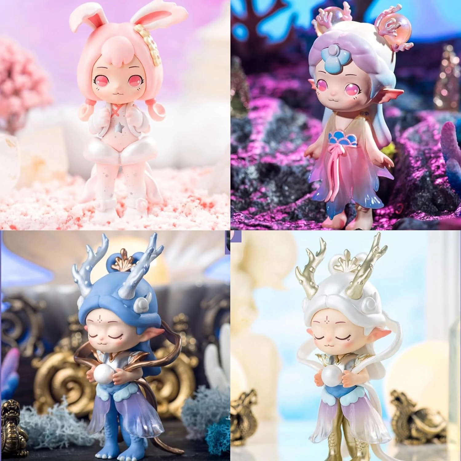 Blind Box Figures Toys,4.7" Cute Mini Dolls Kawaii SIMONTOYS Series-Oriental Wonderland PVC Blind Box Doll Collectable Action Figure Posable Dress Up Doll for Girls Birthday Party Gift