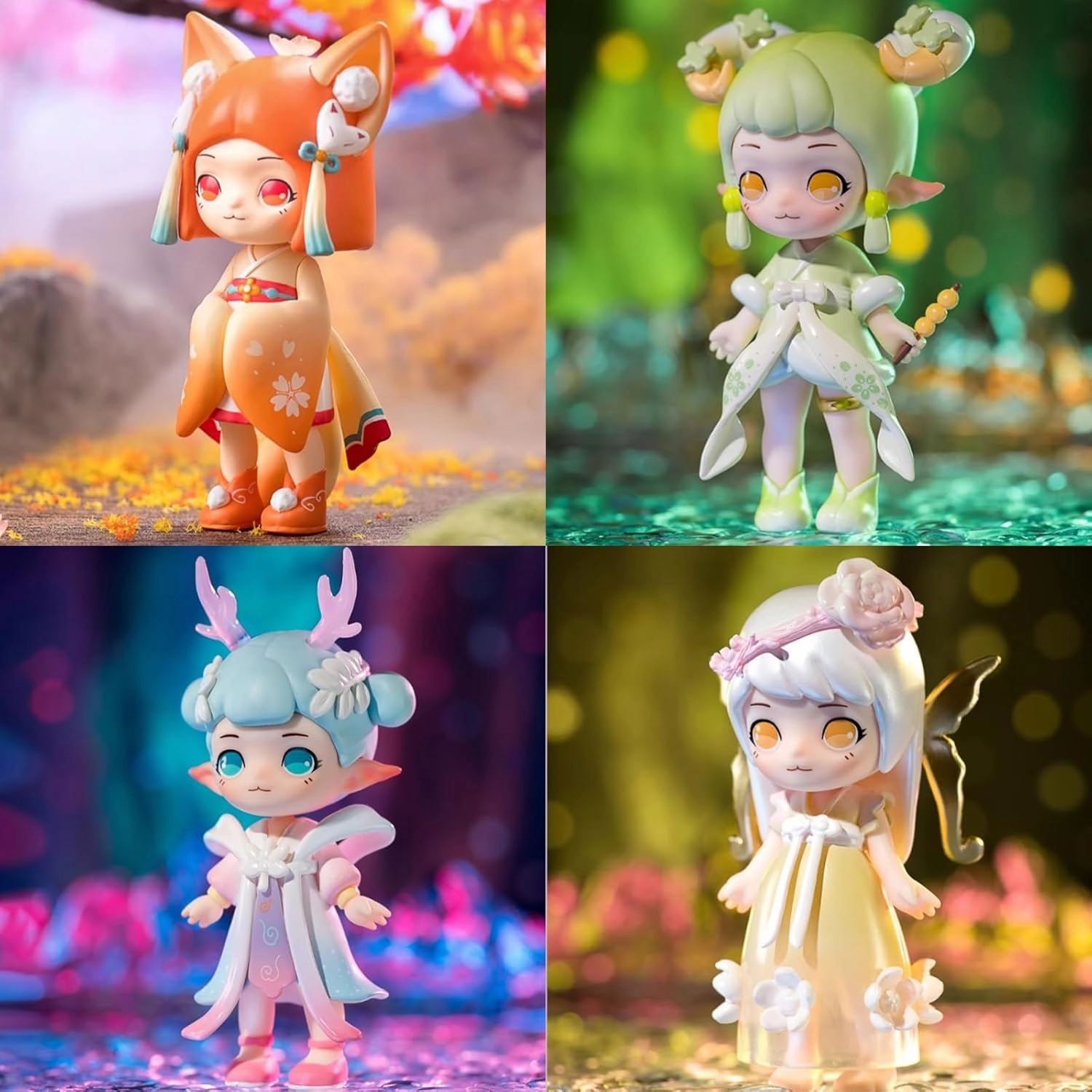 Blind Box Figures Toys,4.7" Cute Mini Dolls Kawaii SIMONTOYS Series-Oriental Wonderland PVC Blind Box Doll Collectable Action Figure Posable Dress Up Doll for Girls Birthday Party Gift