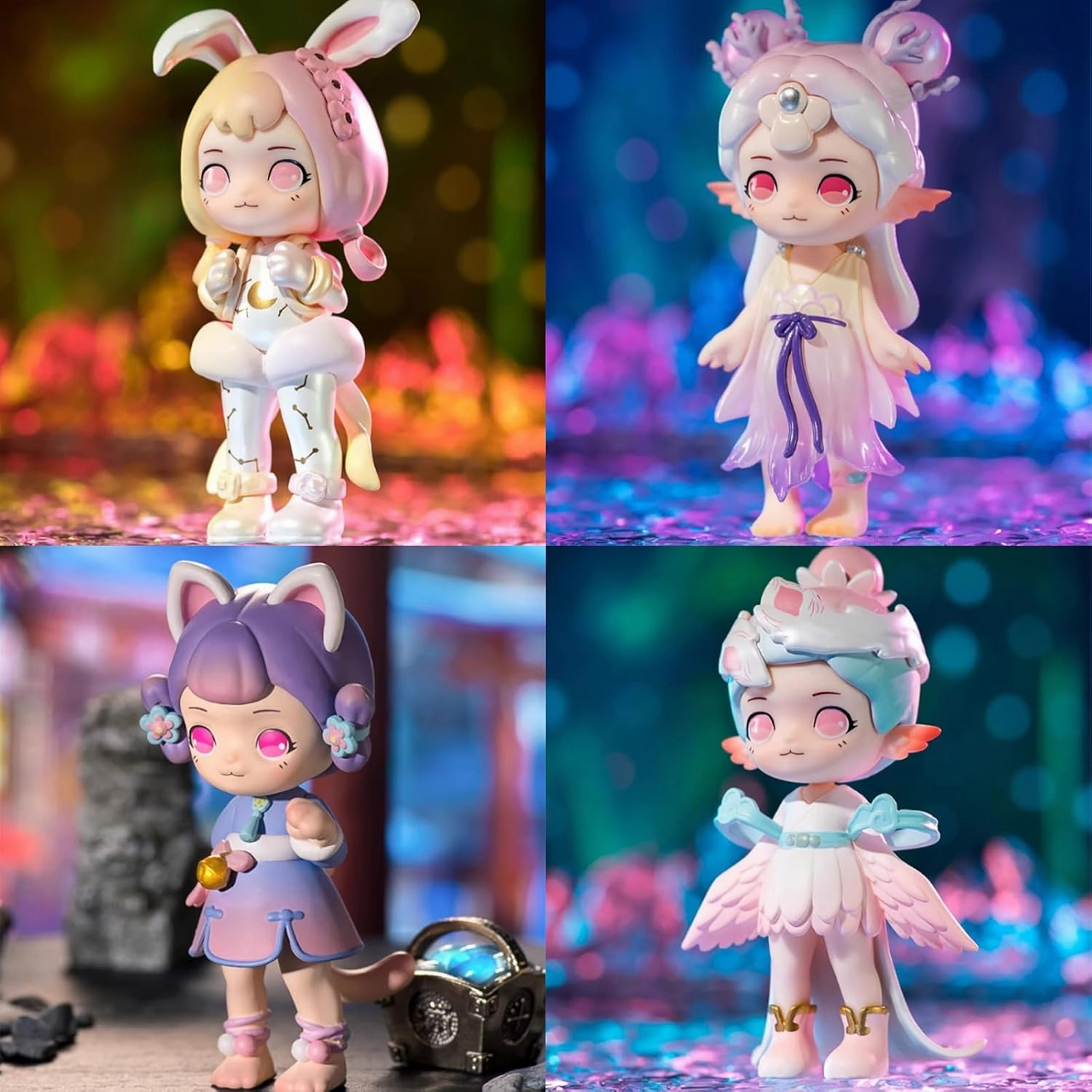 Blind Box Figures Toys,4.7" Cute Mini Dolls Kawaii SIMONTOYS Series-Oriental Wonderland PVC Blind Box Doll Collectable Action Figure Posable Dress Up Doll for Girls Birthday Party Gift