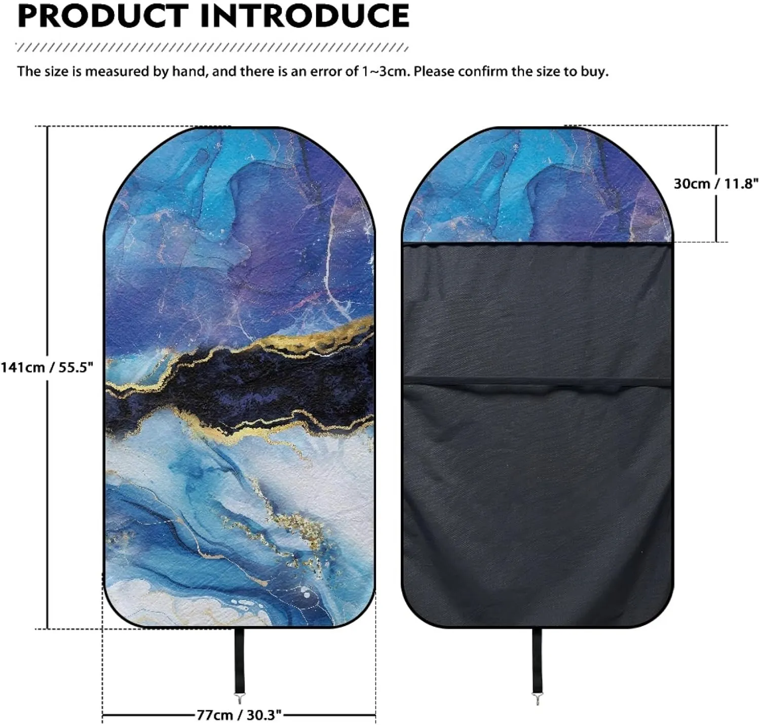 Blue Marble Car Sweat Towel Seat Cover Soft Quick Dry Cooling Bucket Towel Seat Covers Non-Slip Auto Front Seats Protector for Surfing Yoga Gym Workout