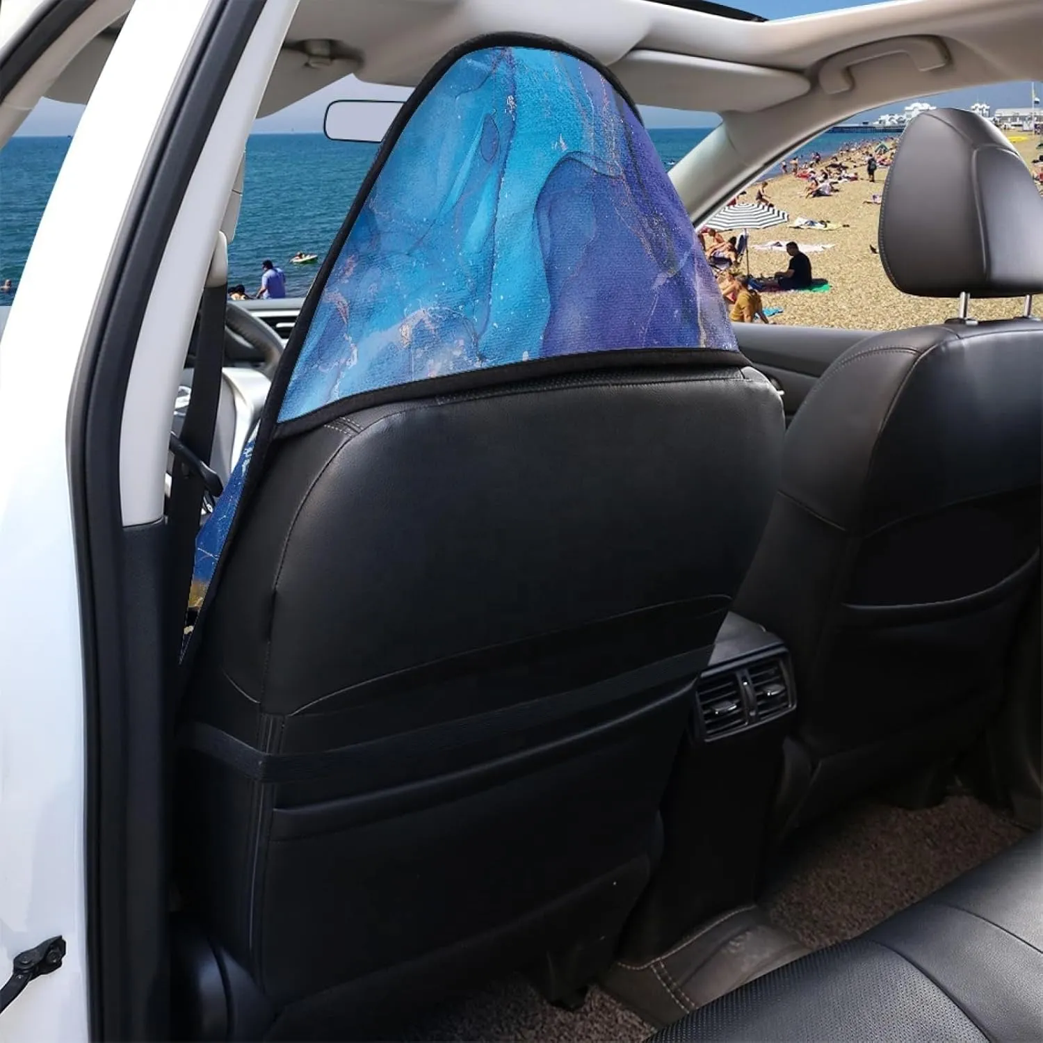 Blue Marble Car Sweat Towel Seat Cover Soft Quick Dry Cooling Bucket Towel Seat Covers Non-Slip Auto Front Seats Protector for Surfing Yoga Gym Workout