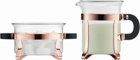 Bodum Chambord Classic Sugar and Creamer Set, 2pcs, Glass, Copper