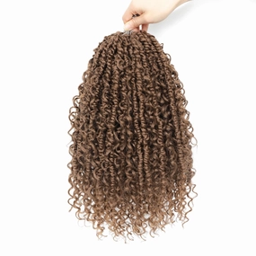 Boho Passion Twist Crochet Hair Passion Twist Hair Pre Looped Goddess Crochet Twists Bohemian Crochet Braids With Curly Ends Boho Braids Crochet Hair For Women (14 Inch (Pack of 8), 27#)
