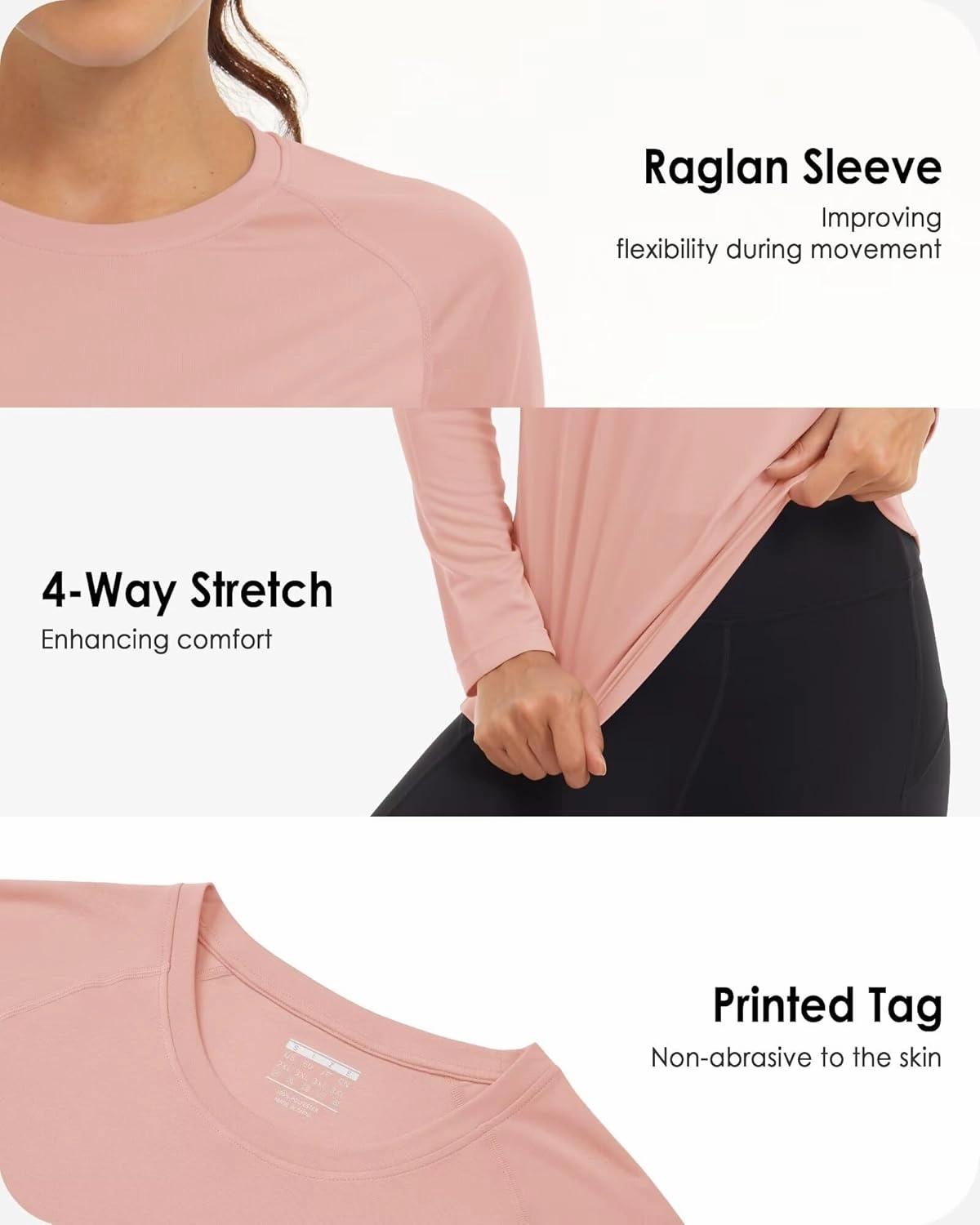 Boladeci Women's Sun Shirts UPF 50  UV Protection Rash Guard Long Sleeve Swim Shirts Quick Dry Lightweight Workout Tops