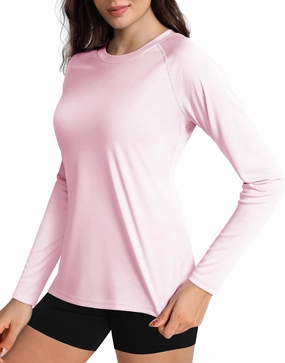 Boladeci Women's Sun Shirts UPF 50  UV Protection Rash Guard Long Sleeve Swim Shirts Quick Dry Lightweight Workout Tops