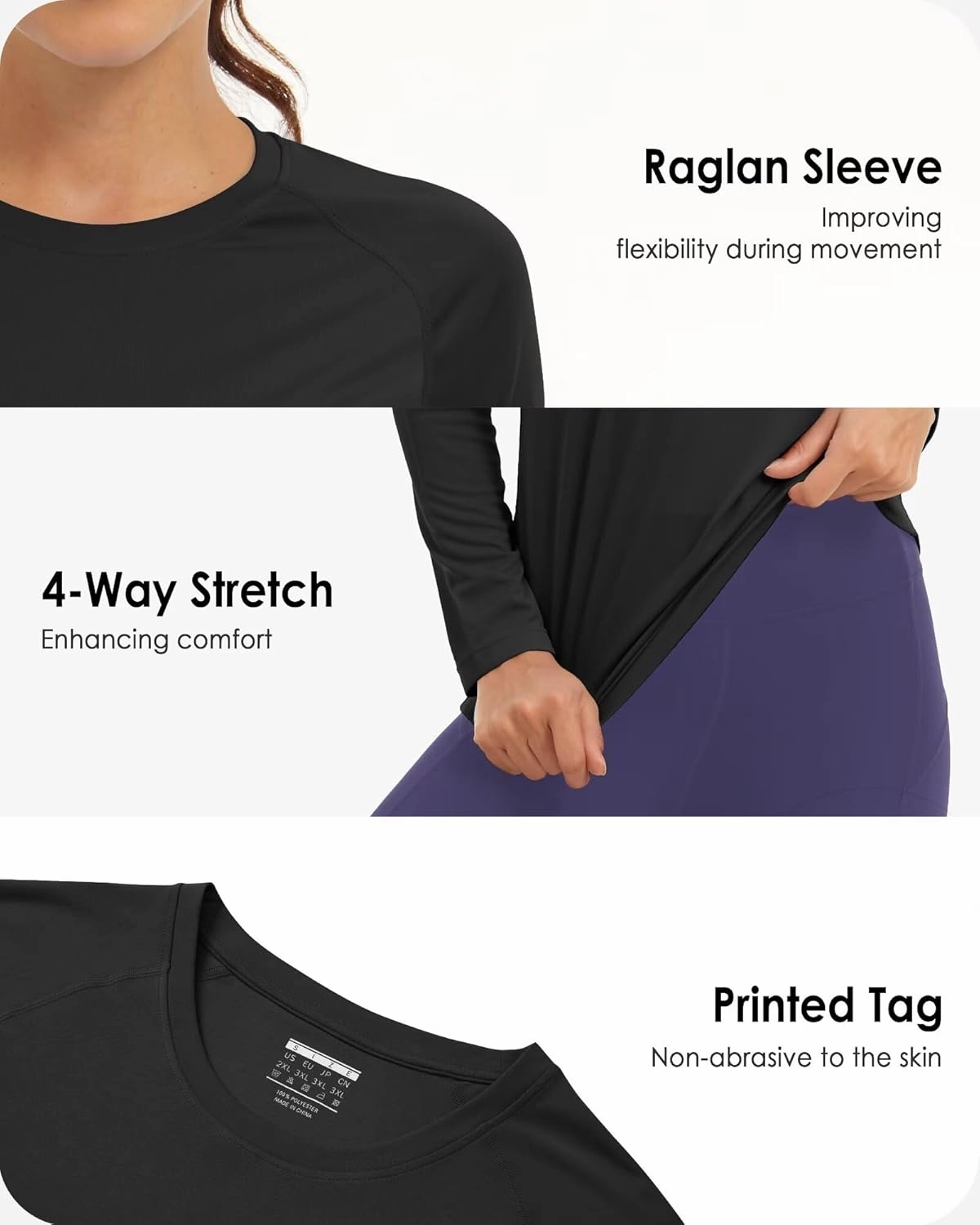 Boladeci Women's Sun Shirts UPF 50  UV Protection Rash Guard Long Sleeve Swim Shirts Quick Dry Lightweight Workout Tops