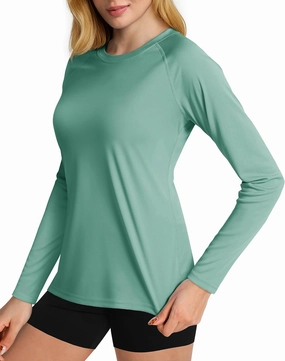 Boladeci Women's Sun Shirts UPF 50  UV Protection Rash Guard Long Sleeve Swim Shirts Quick Dry Lightweight Workout Tops