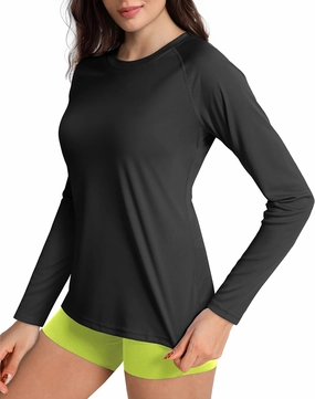 Boladeci Women's Sun Shirts UPF 50  UV Protection Rash Guard Long Sleeve Swim Shirts Quick Dry Lightweight Workout Tops