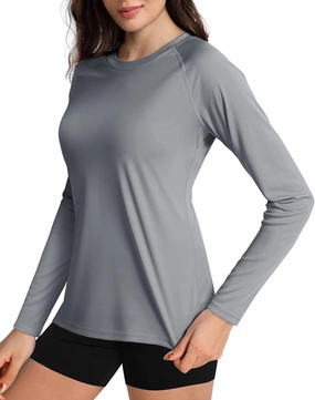 Boladeci Women's Sun Shirts UPF 50  UV Protection Rash Guard Long Sleeve Swim Shirts Quick Dry Lightweight Workout Tops