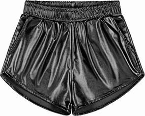 BOOPH Girls Metallic Shorts Kids Sparkly Dance Outfits Shiny Hot Pants Athletic Shorts for Girls