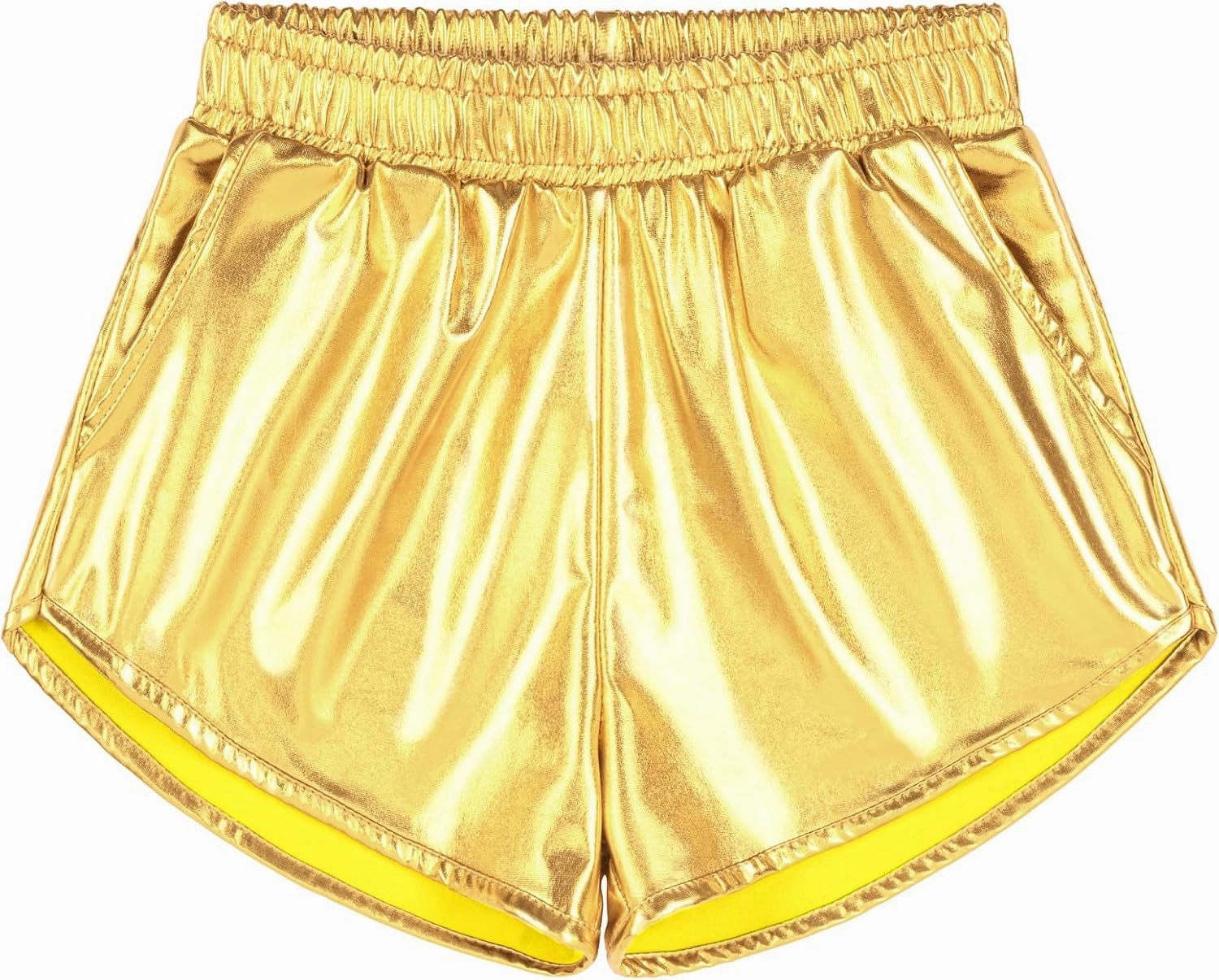 BOOPH Girls Metallic Shorts Kids Sparkly Dance Outfits Shiny Hot Pants Athletic Shorts for Girls