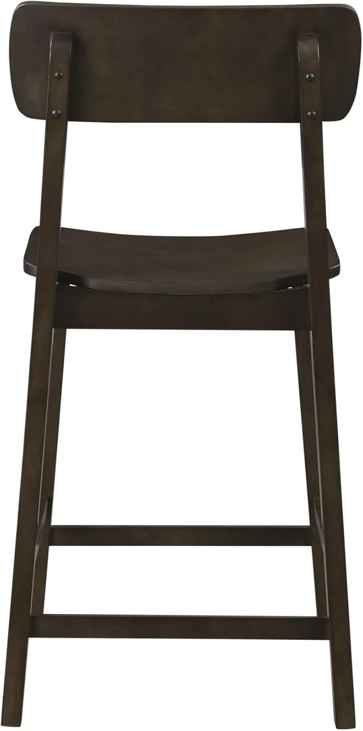 Boraam Torino Counter Height Wood Kitchen Bar Stool - Carbonite Finish