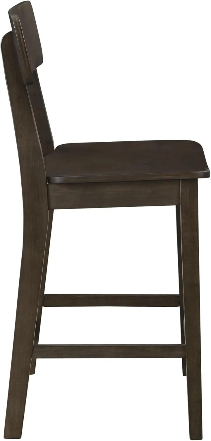 Boraam Torino Counter Height Wood Kitchen Bar Stool - Carbonite Finish