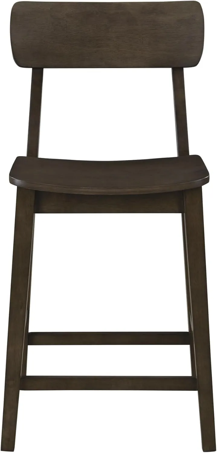 Boraam Torino Counter Height Wood Kitchen Bar Stool - Carbonite Finish
