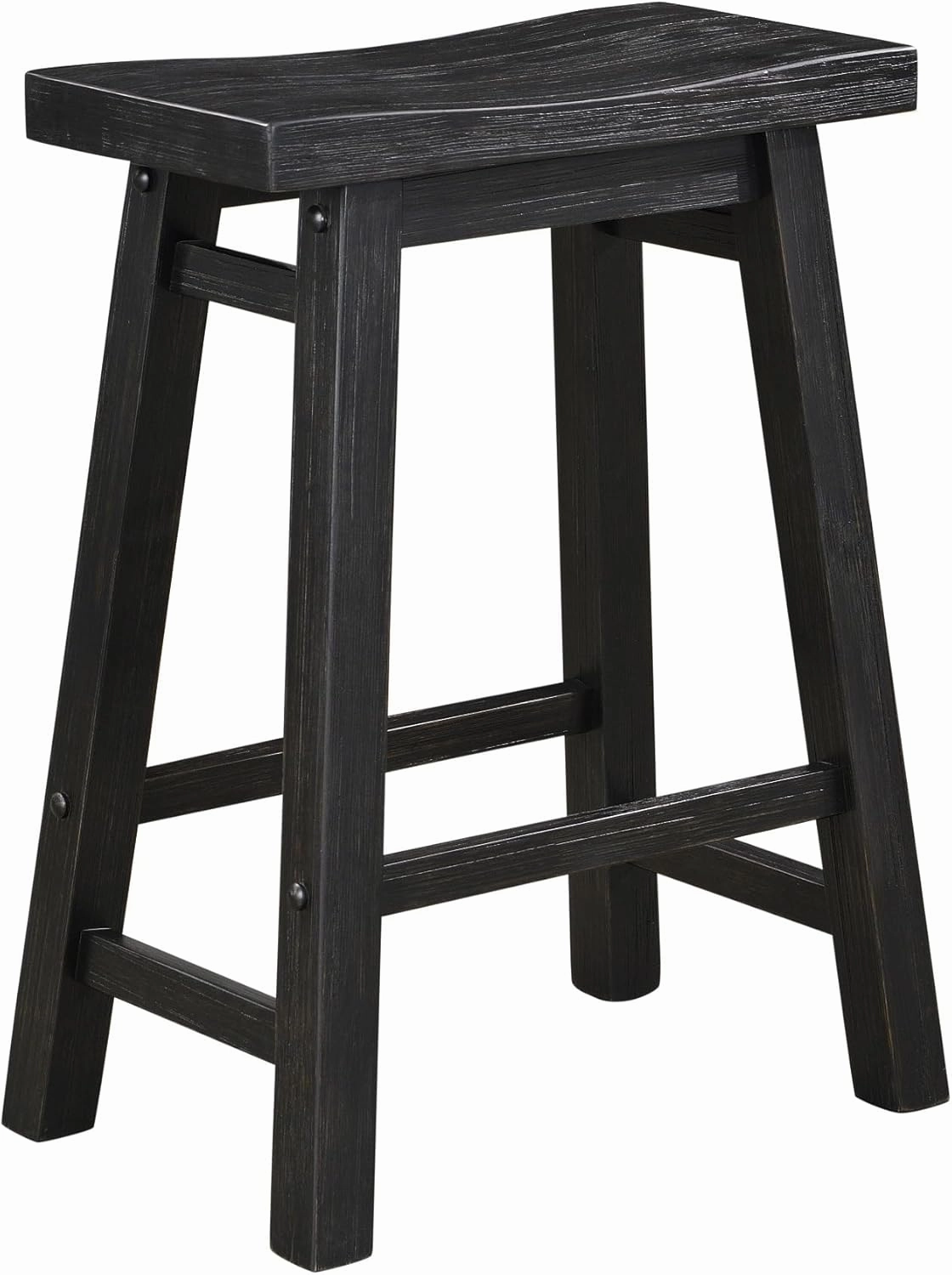 Boraam Sonoma Backless Saddle Kitchen Counter Stool - Black Charcoal