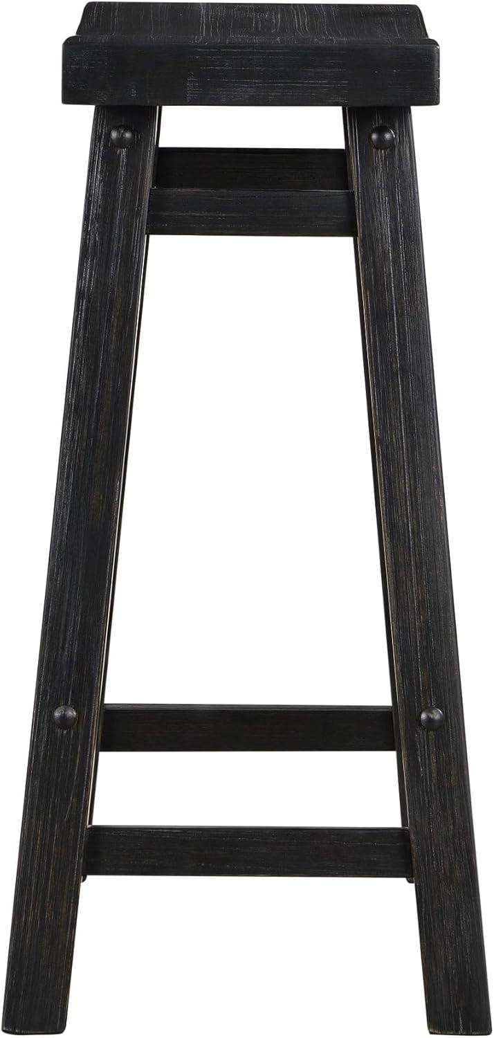 Boraam Sonoma Backless Saddle Kitchen Counter Stool - Black Charcoal