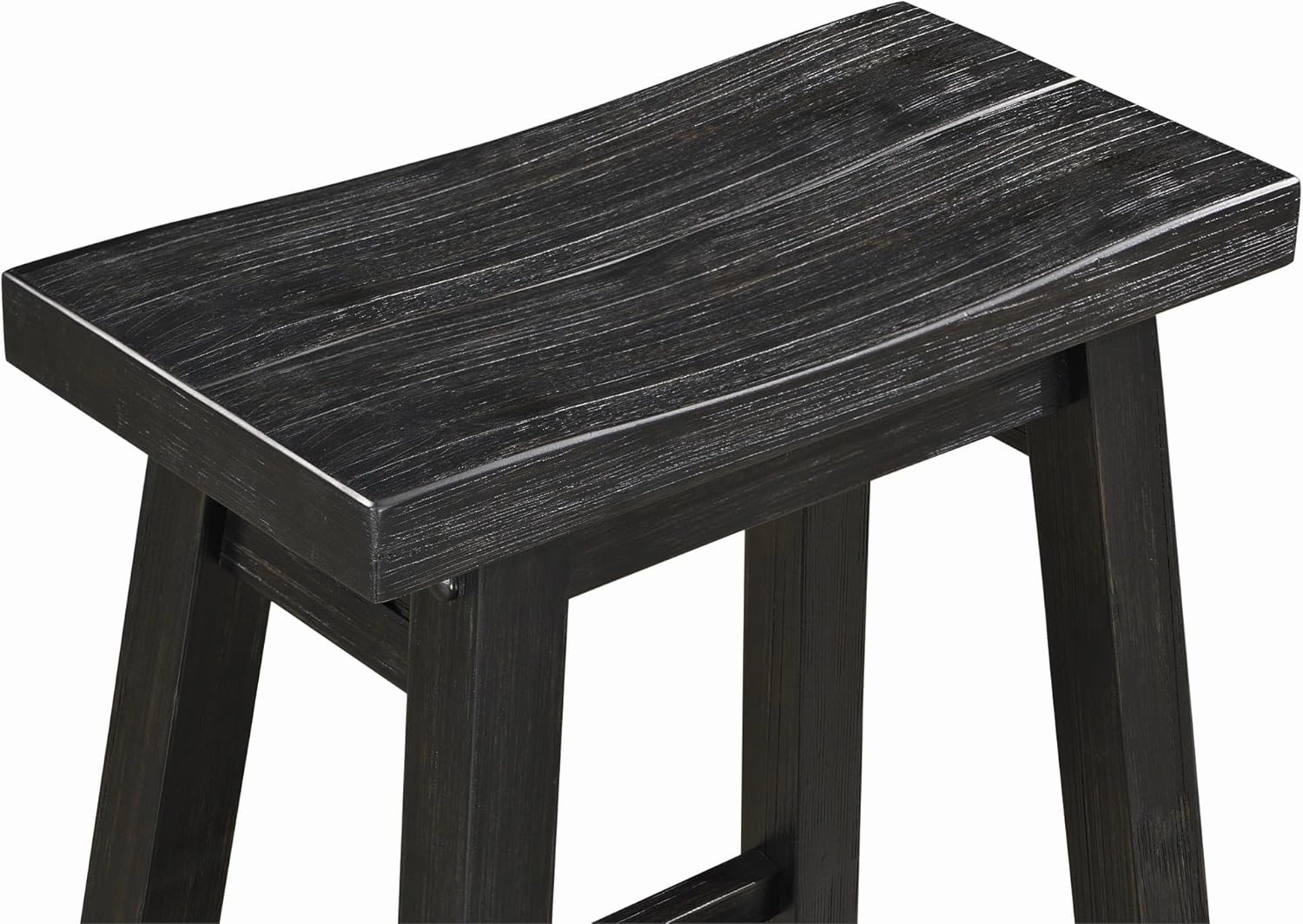 Boraam Sonoma Backless Saddle Kitchen Counter Stool - Black Charcoal