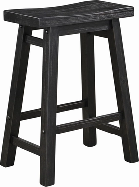 Boraam Sonoma Backless Saddle Kitchen Counter Stool - Black Charcoal
