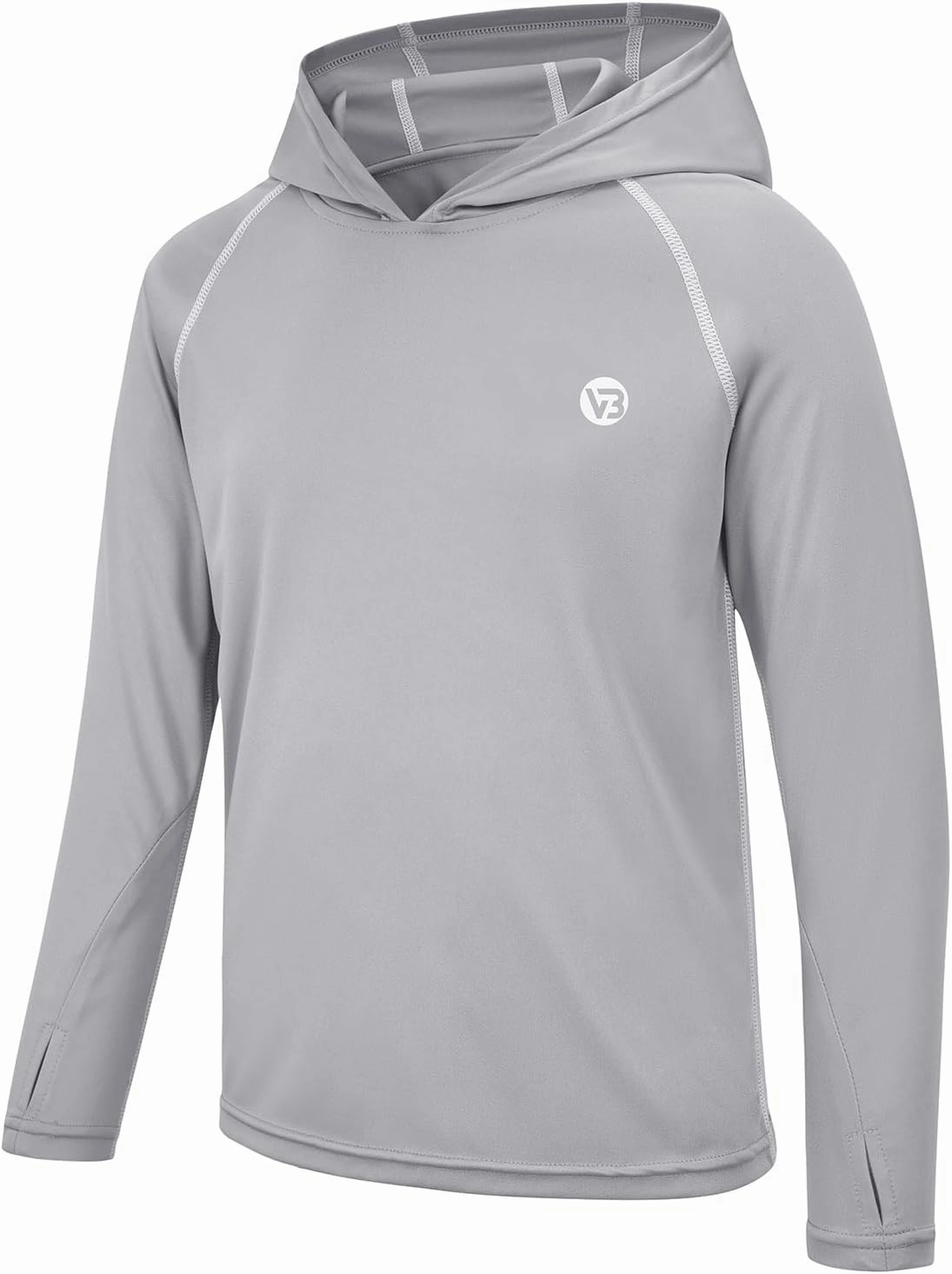 Boys Girls Hooded Sun Shirts UPF50  Long Sleeve Hoodies Quick Dry Rash Guard Swim Shirts Fishing Hiking Thumb Holes
