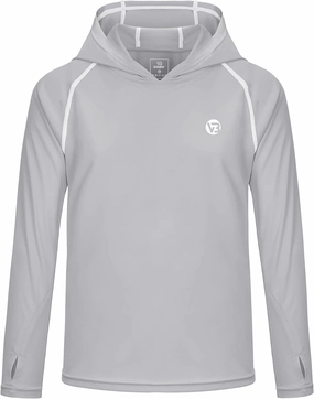 Boys Girls Hooded Sun Shirts UPF50  Long Sleeve Hoodies Quick Dry Rash Guard Swim Shirts Fishing Hiking Thumb Holes